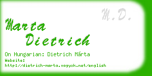 marta dietrich business card